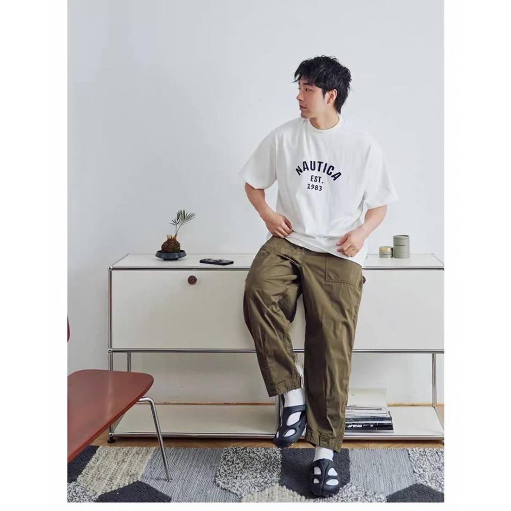 NAUTICA長谷川 1983貼布  刺繡字母 短袖T恤 男女款-細節圖3