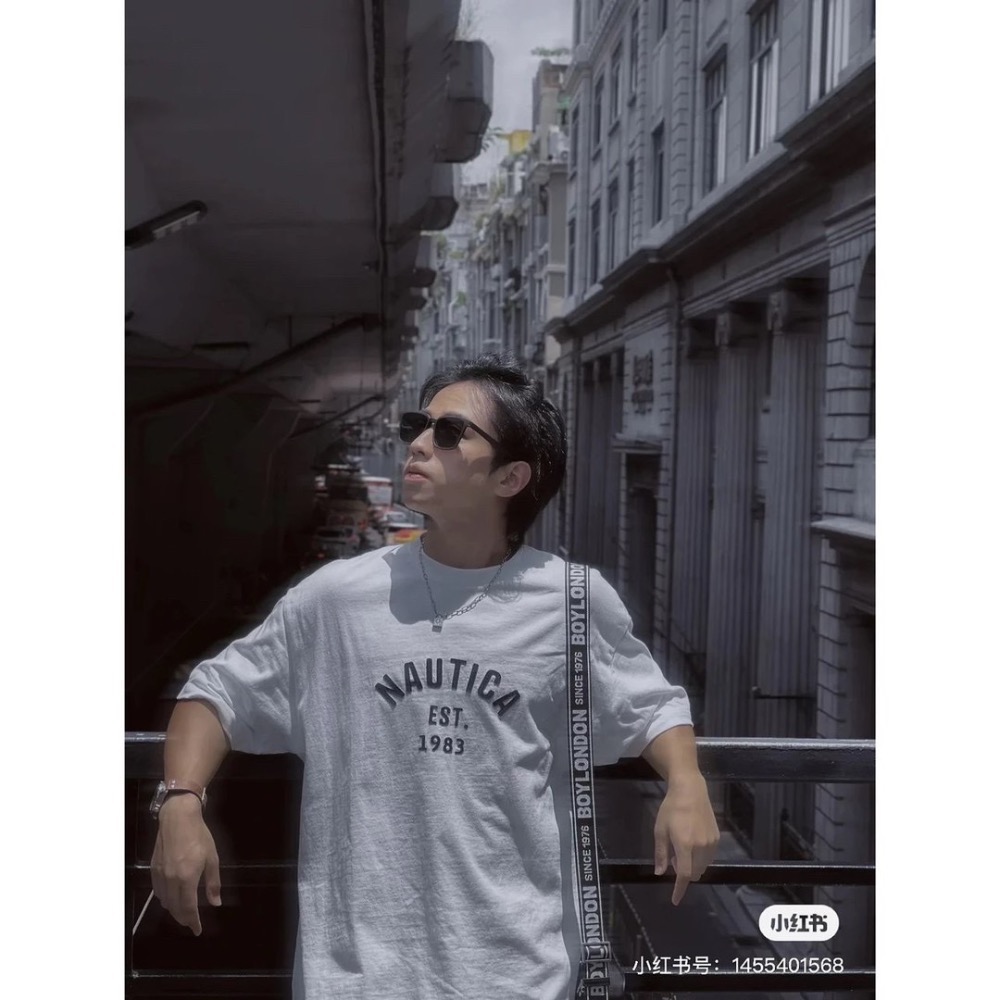 NAUTICA長谷川 1983貼布  刺繡字母 短袖T恤 男女款-細節圖6