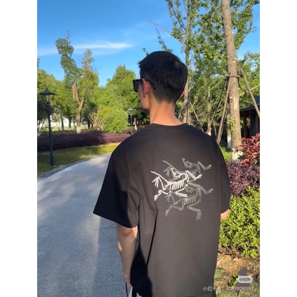 ARC‘TERYX始祖鳥男女同款短袖T恤,over size寬松版型-細節圖4