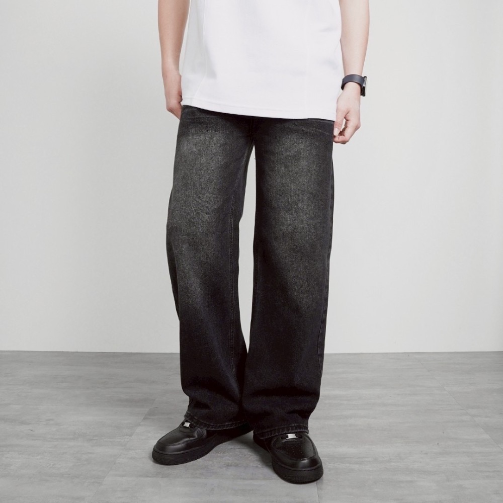 水洗橫條牛仔褲-細節圖4