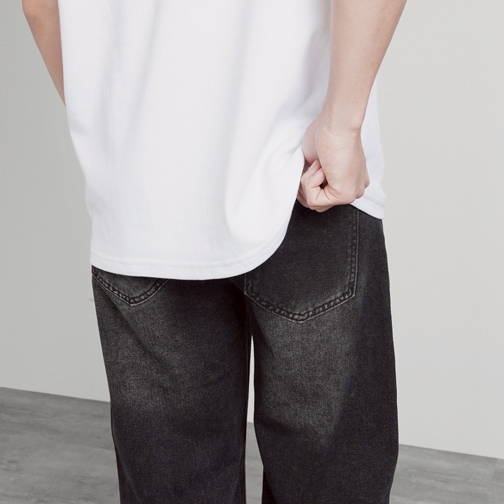 水洗橫條牛仔褲-細節圖5