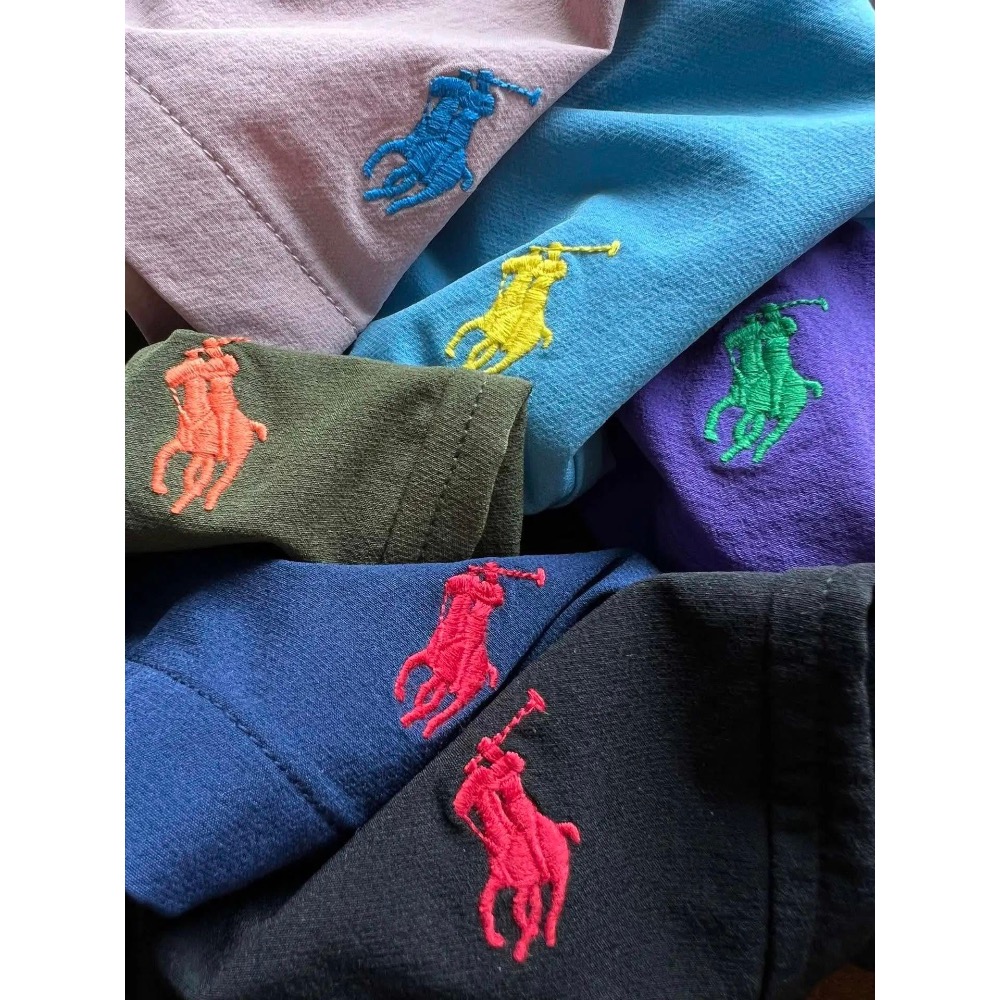 情侶款 超輕機能材質 僅55克一條  Ralph Lauren 經典純色系刺繡  LOGO 五分短褲-細節圖4
