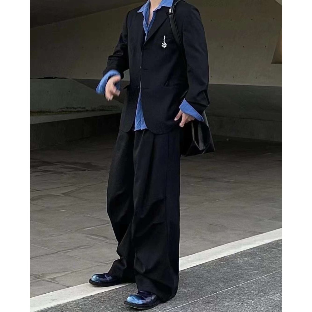 現貨  🌤️2025‼️ BOTTOM🇰🇷Apm素面打折寬西褲  #新款到貨-細節圖5