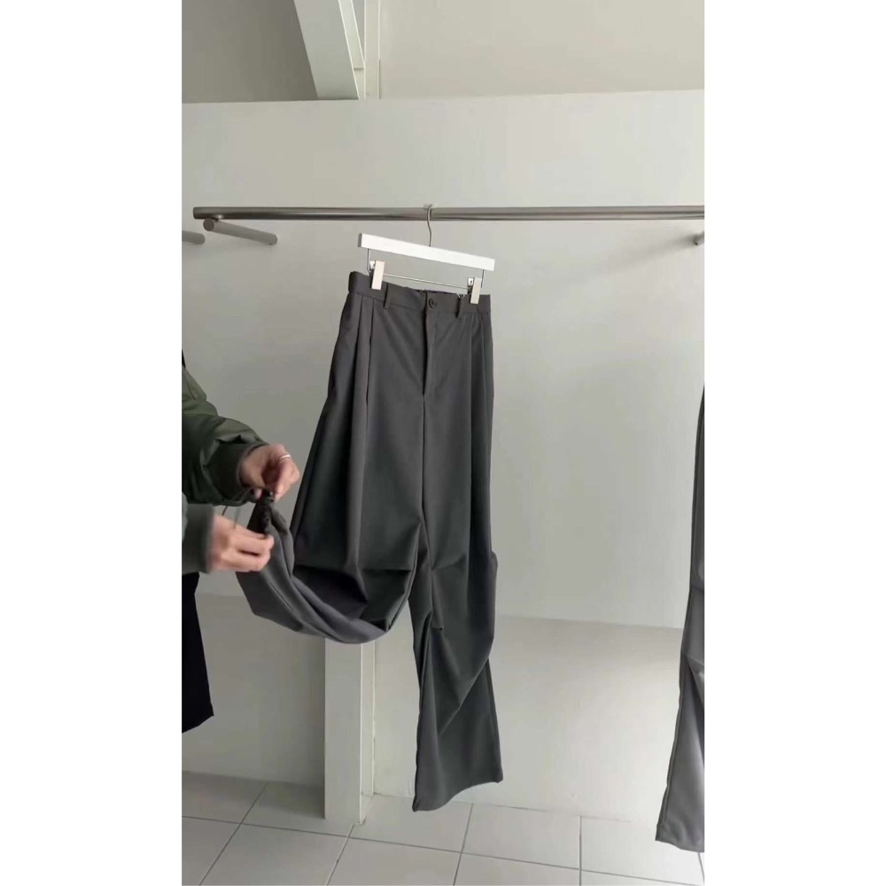 現貨  🌤️2025‼️ BOTTOM🇰🇷Apm素面打折寬西褲  #新款到貨-細節圖7