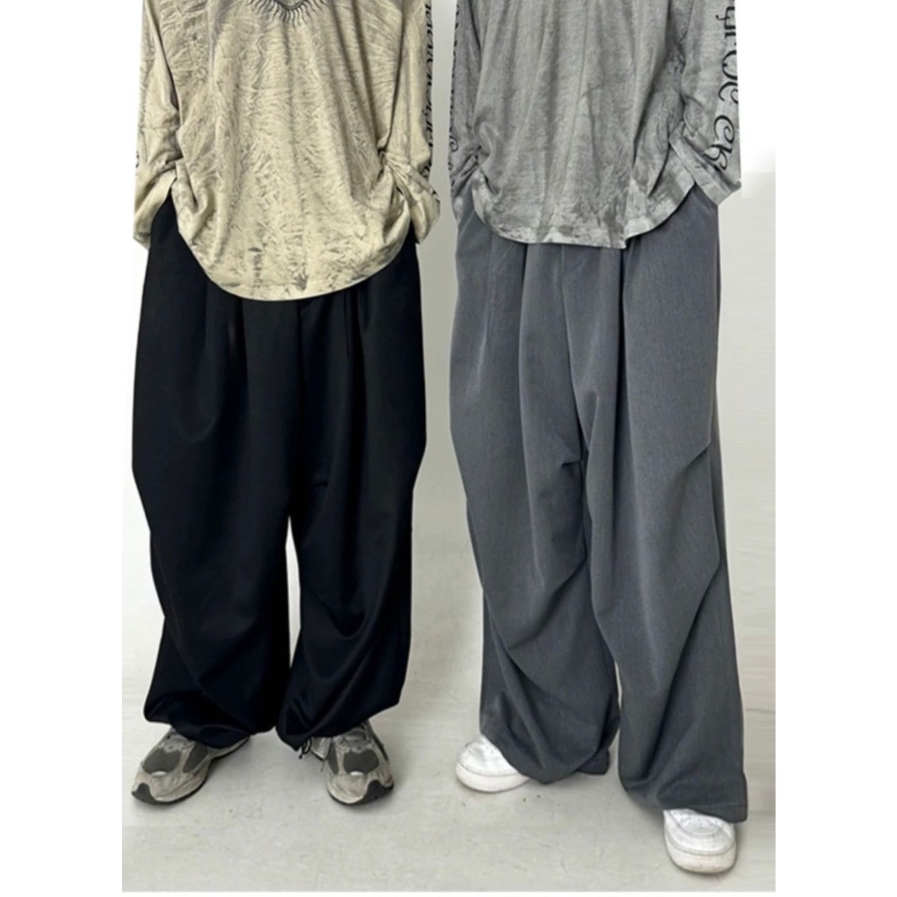 現貨  🌤️2025‼️ BOTTOM🇰🇷Apm素面打折寬西褲  #新款到貨-細節圖8