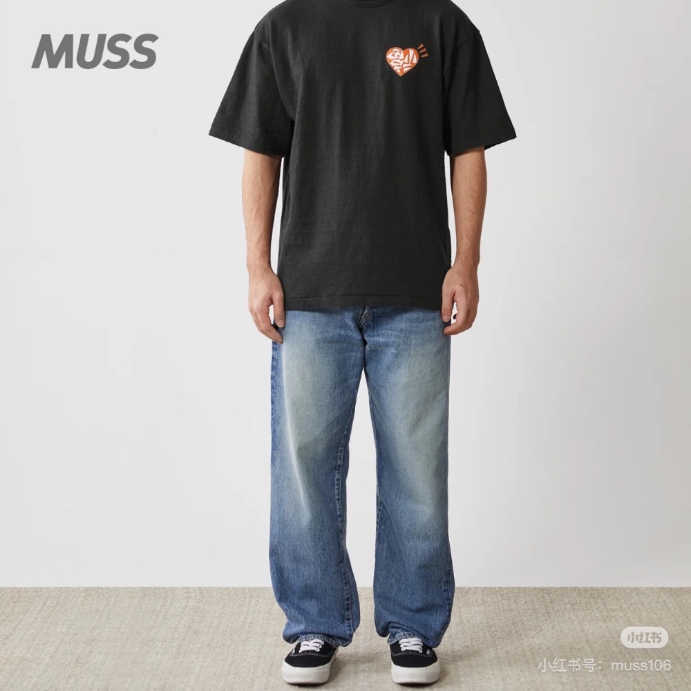 human made 25SS蛇年限定新品愛心印花竹節棉短袖T恤純棉寬松-細節圖3