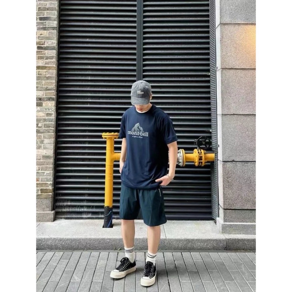 Montbell速乾冰涼  美山 字母山脈印花 速乾功能性 短袖T恤 男女同款-細節圖2