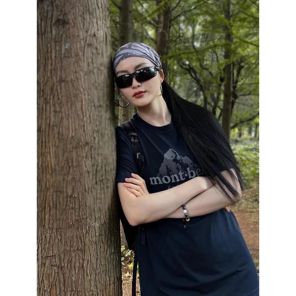 Montbell速乾冰涼  美山 字母山脈印花 速乾功能性 短袖T恤 男女同款-細節圖6