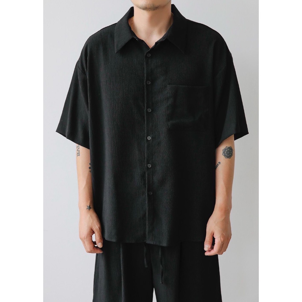 📢🇰🇷Apm皺摺紋理襯衫套裝-細節圖4