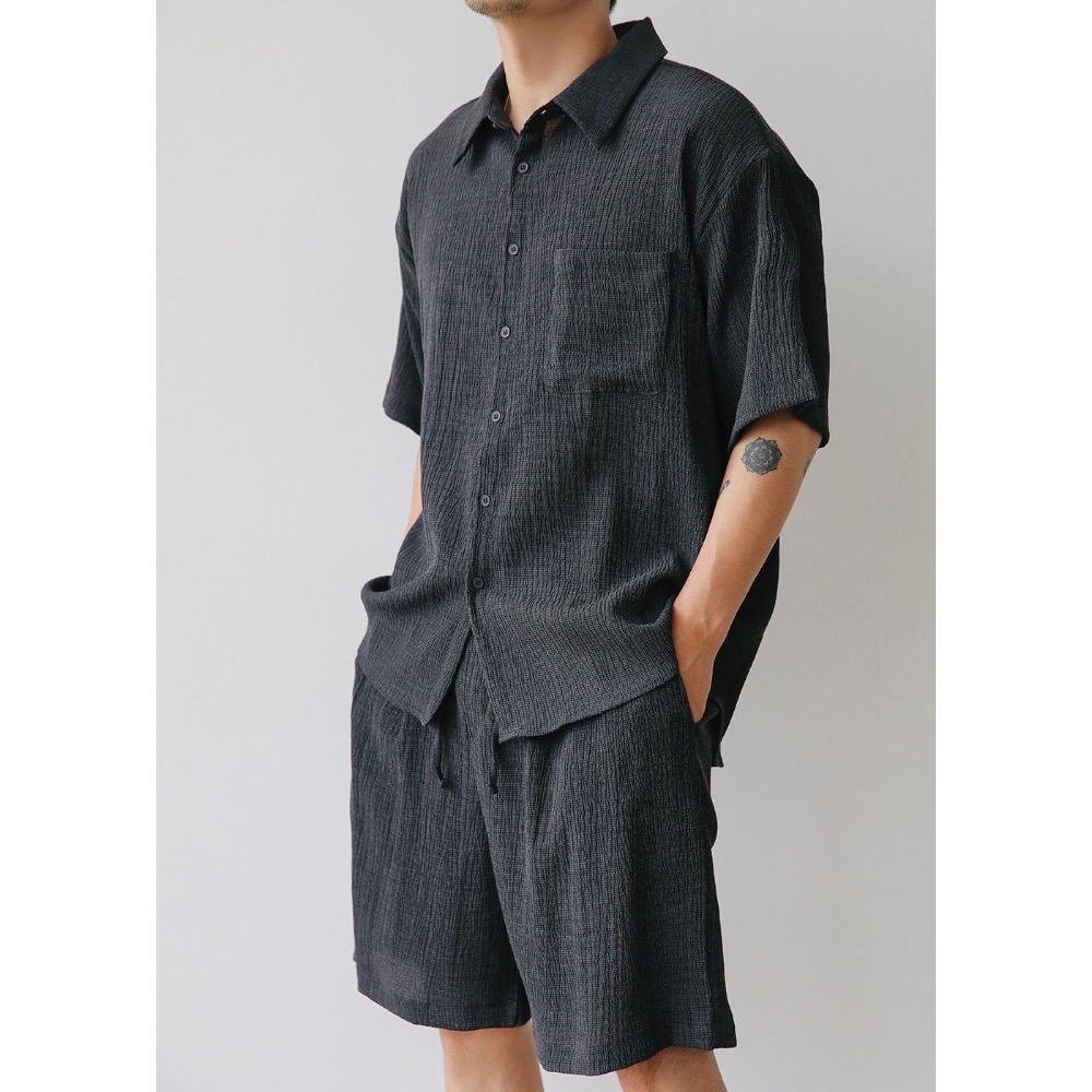 📢🇰🇷Apm皺摺紋理襯衫套裝-細節圖5