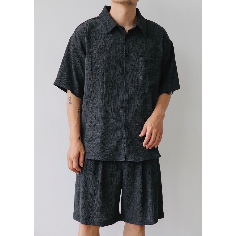 📢🇰🇷Apm皺摺紋理襯衫套裝-細節圖7