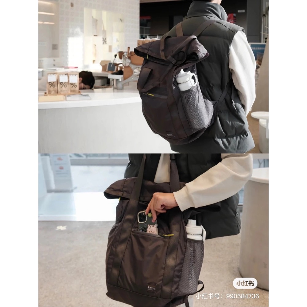 lululemon 輕裝上陣！男女款32L大容量自收納多功能雙肩包/戶外折疊背包-細節圖4