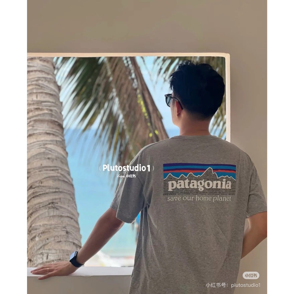 日本🇯🇵限定》 Patagonia拯救地球🌍世界和平環保♻️系列Framed Fltz Roy Trout Org-細節圖3