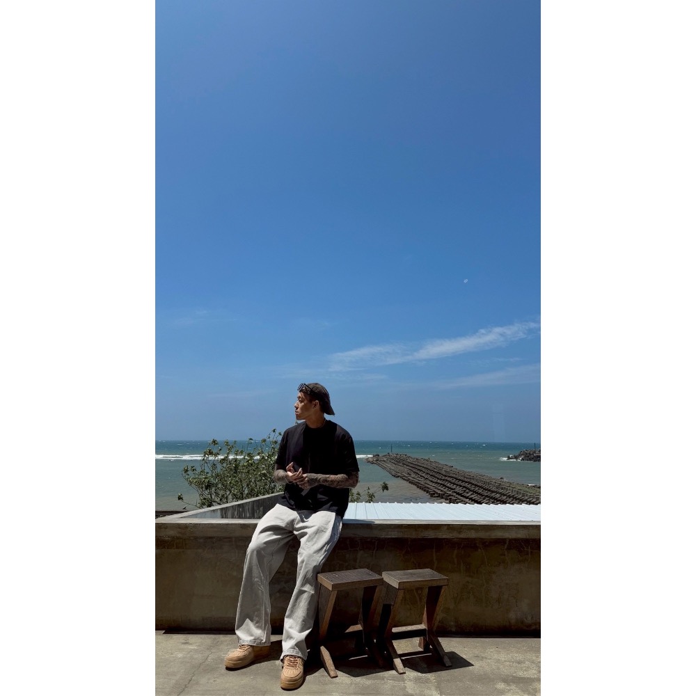 現貨  壓褶重磅水洗寬版長褲-細節圖2