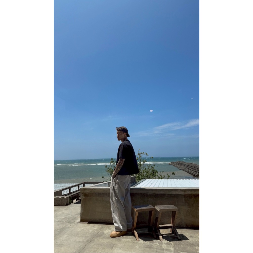 現貨  壓褶重磅水洗寬版長褲-細節圖3