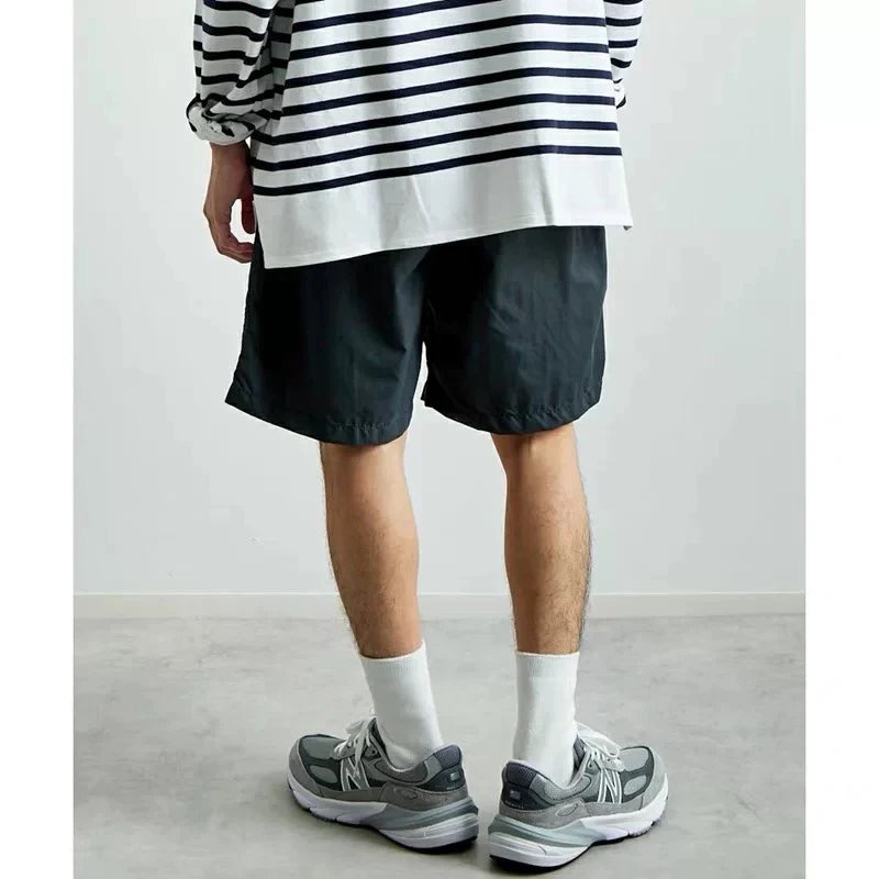 復古綠拼色#【25ss新款】L.L.Bean 日系 復古拼色防水尼龍 休閒寬松短褲五分褲 男女款-細節圖2