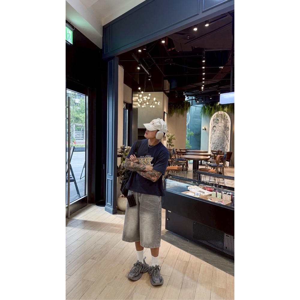 韓式街頭水洗完美版型七分牛仔褲-細節圖5