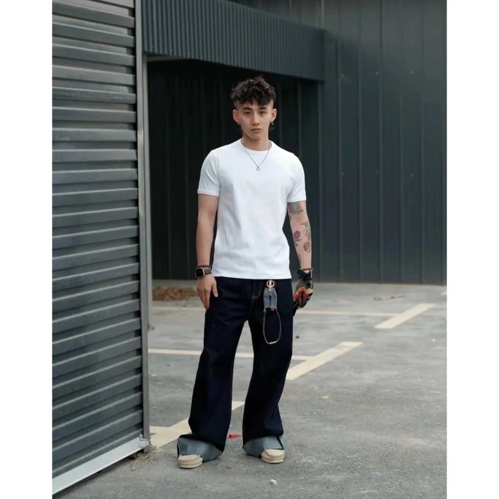 310克重＃【打底天花板系列】高品質螺紋索羅娜混紡 速乾涼感 格紋 正肩 小領口純色打底衫短袖-細節圖2