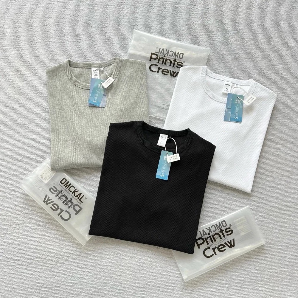 310克重＃【打底天花板系列】高品質螺紋索羅娜混紡 速乾涼感 格紋 正肩 小領口純色打底衫短袖-細節圖8