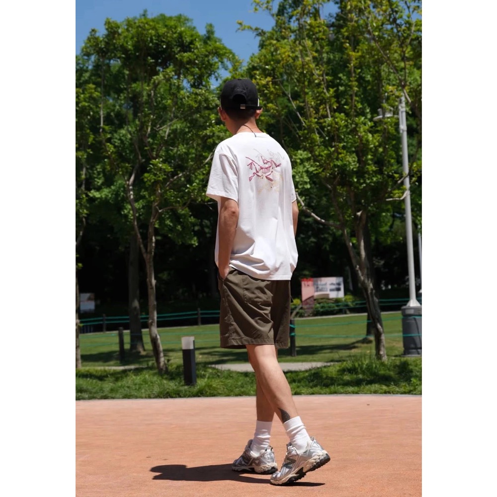 ARCTERYX春夏新品後背三色鳥logo印花短袖T恤 男女同款-細節圖2