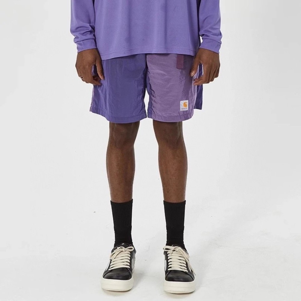 Carhartt 少見拼接撞色機能口袋繡標速乾山系戶外短褲-細節圖2