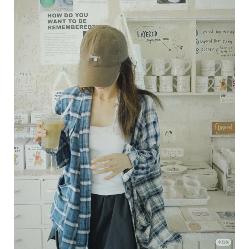 眾多明星同款＃【必備復古單品】Barbour 刺繡Logo 美式復古 水洗做舊 彎檐軟頂棒球帽 男女款-細節圖8