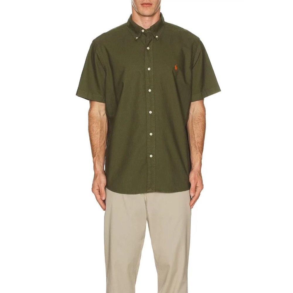 棉麻真的很涼快 Ralph Lauren 棉麻混紡面料經典小馬襯衫 麻棉襯衫夏季，透氣舒適就是真理-細節圖4