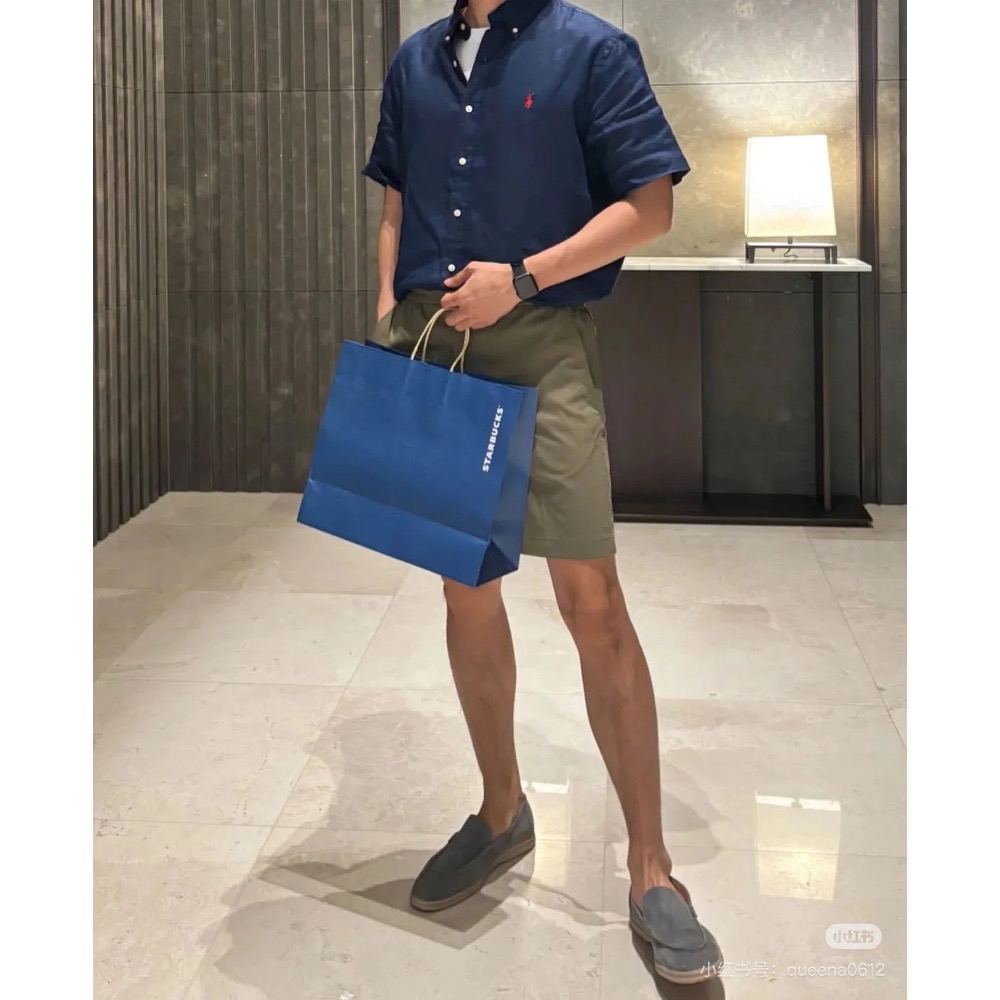 棉麻真的很涼快 Ralph Lauren 棉麻混紡面料經典小馬襯衫 麻棉襯衫夏季，透氣舒適就是真理-細節圖8