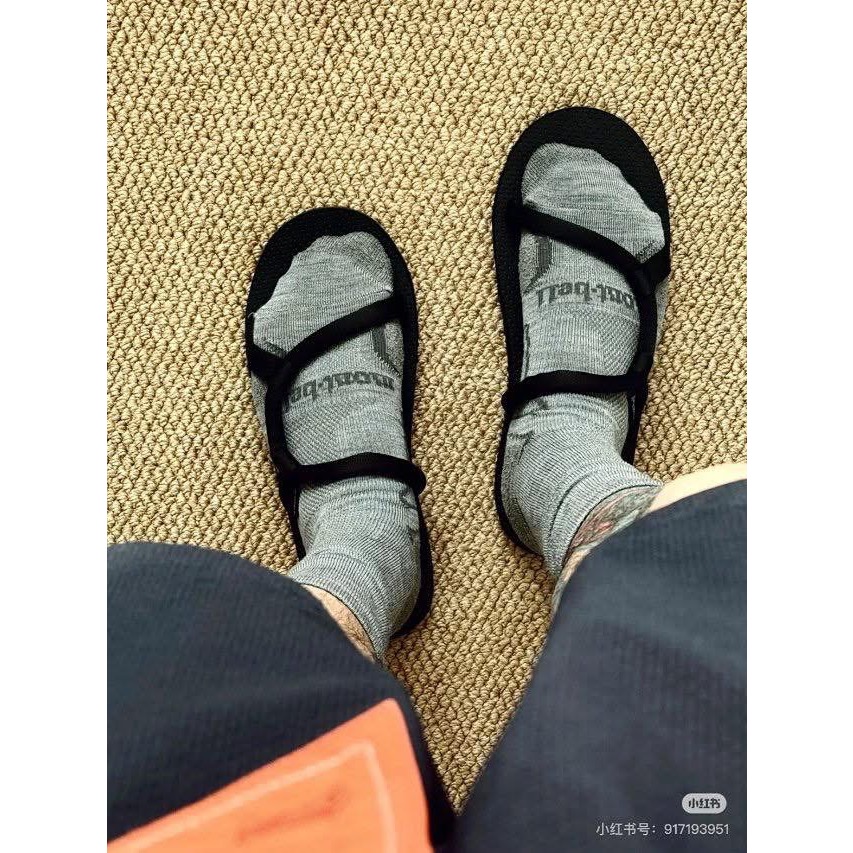 腳下的鬆弛感 montbell 拖鞋 經典S型綁帶 男女同款黑色-細節圖2