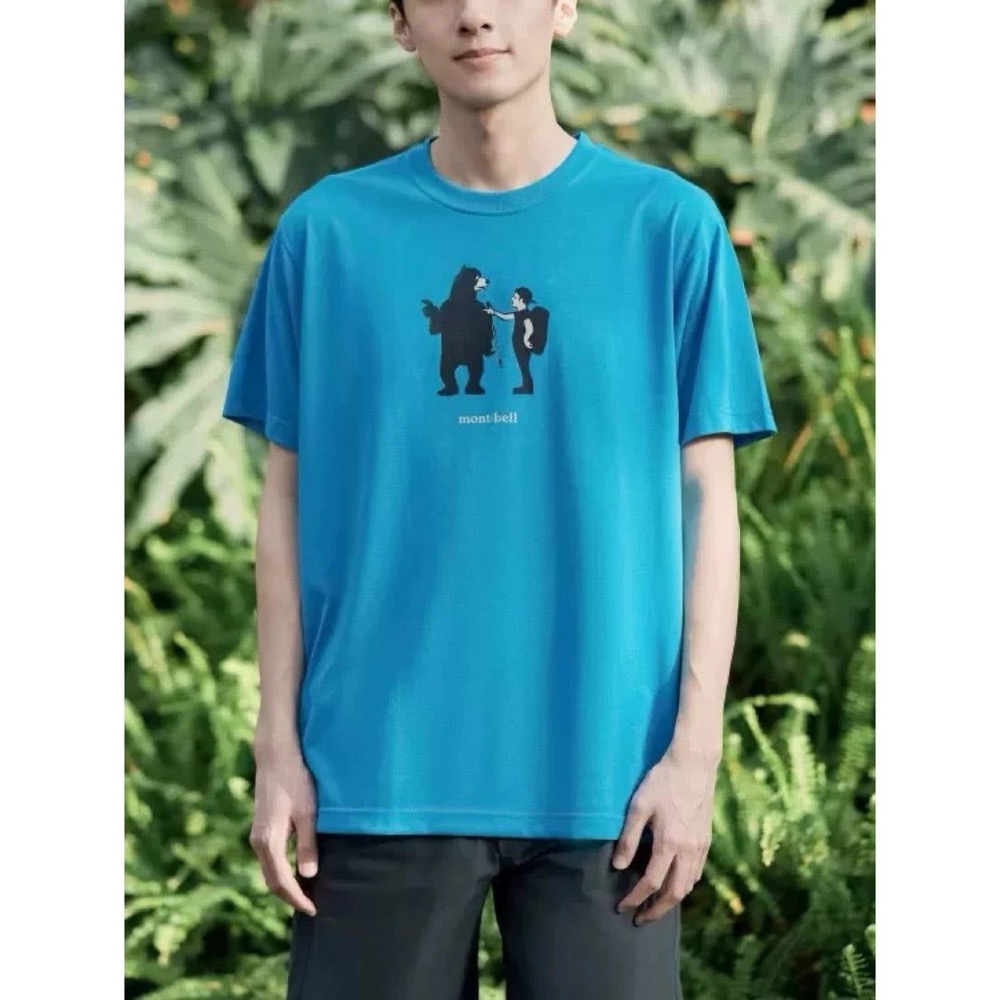 你好🐻請問怎麼走特惠福利】Mont-Bell   美山 WIC 指路熊印花 輕盈速乾透氣防曬 短袖T恤 男女款-細節圖2