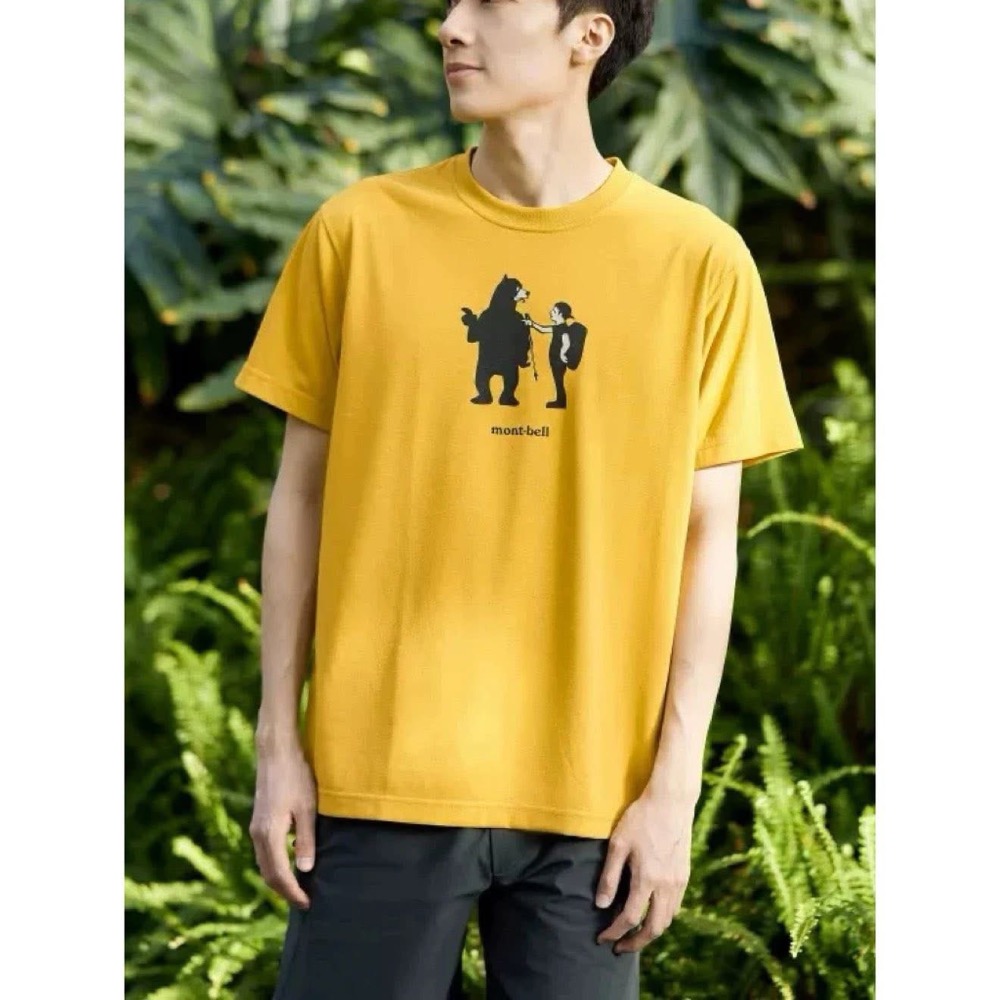 你好🐻請問怎麼走特惠福利】Mont-Bell   美山 WIC 指路熊印花 輕盈速乾透氣防曬 短袖T恤 男女款-細節圖3
