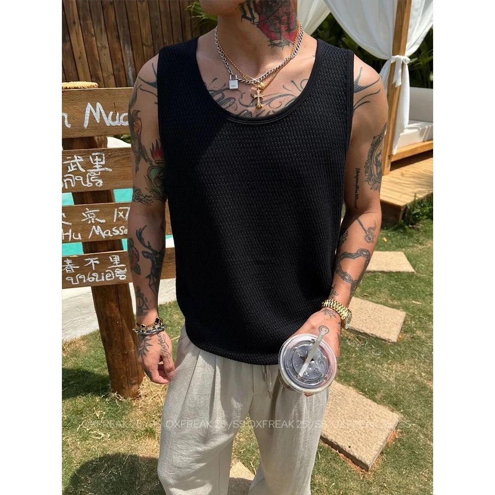 靜奢主義】老錢風提花背心|蜂窩格立體肌理打造不費力的高級感-細節圖6