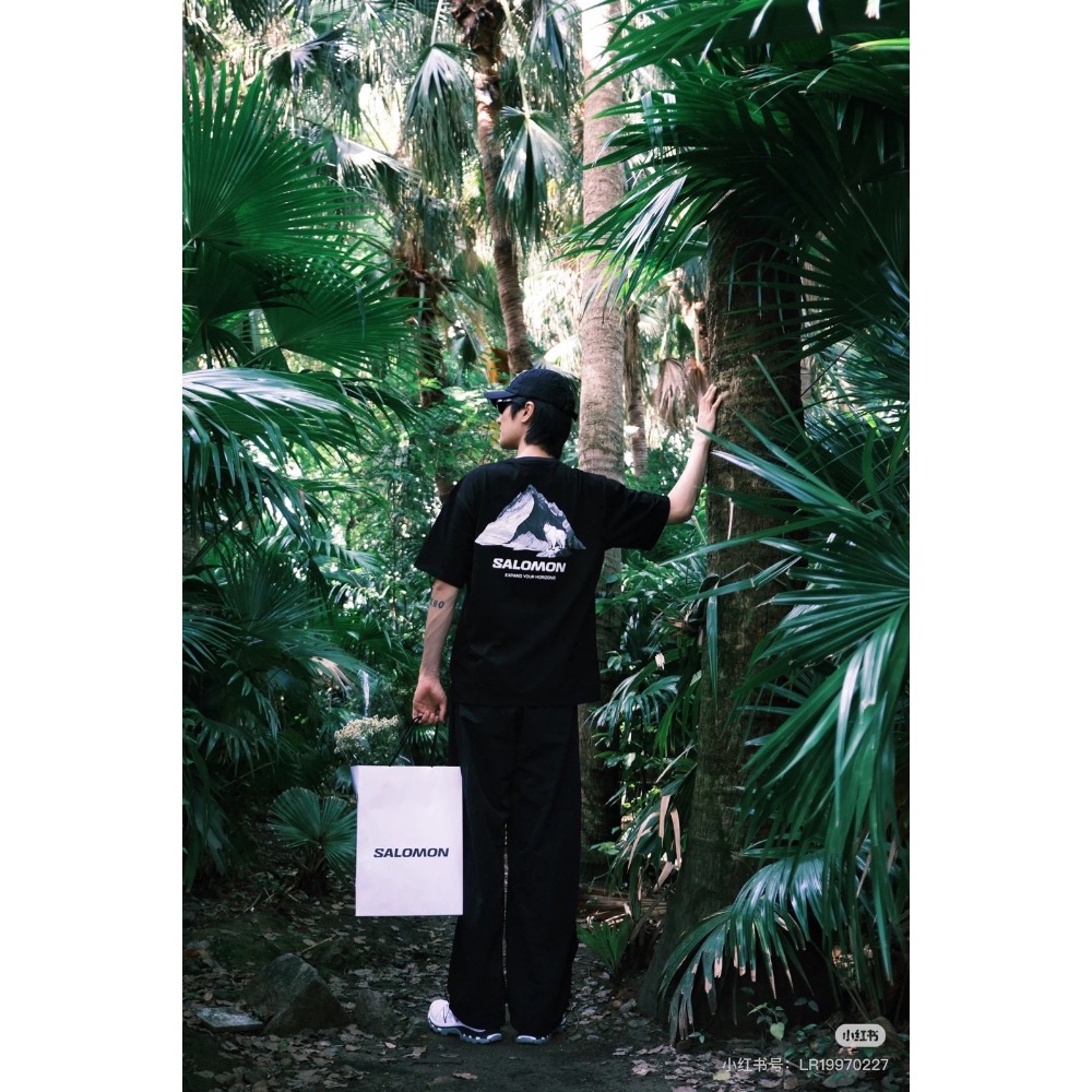 SALOMON薩洛蒙 UNI 山羊Mountain Goat戶外冷感舒適圓領短袖T恤 男女同款-細節圖3