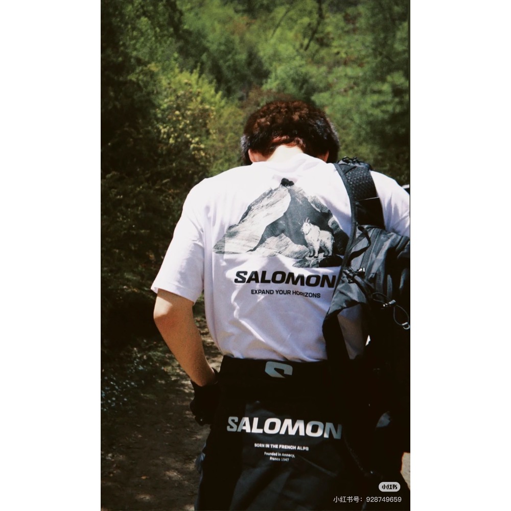 SALOMON薩洛蒙 UNI 山羊Mountain Goat戶外冷感舒適圓領短袖T恤 男女同款-細節圖7