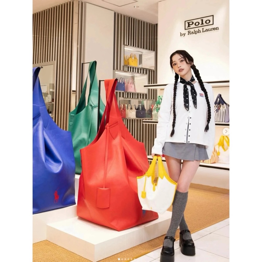 Polo寶藏菜籃子包#【金玟庭同款】  Ralph Lauren小馬刺繡-細節圖5