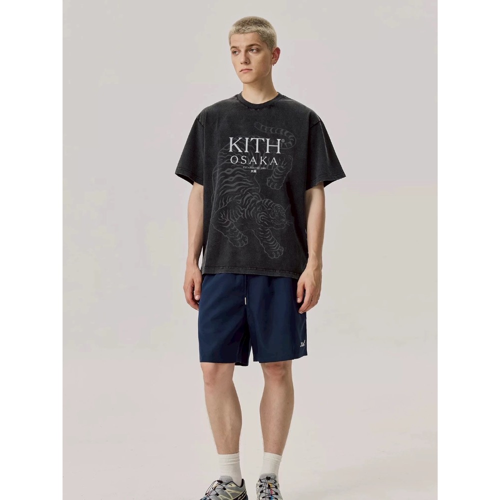 KITH Osaka Tiger Tee大阪開業限定老虎水洗做舊短袖男日系T恤-細節圖2