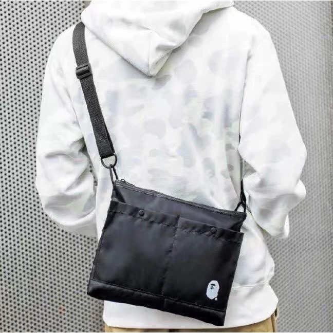 Bape 簡約百搭雜誌附錄學生單肩斜挎包 街頭休閒小背包 男女同款-細節圖2