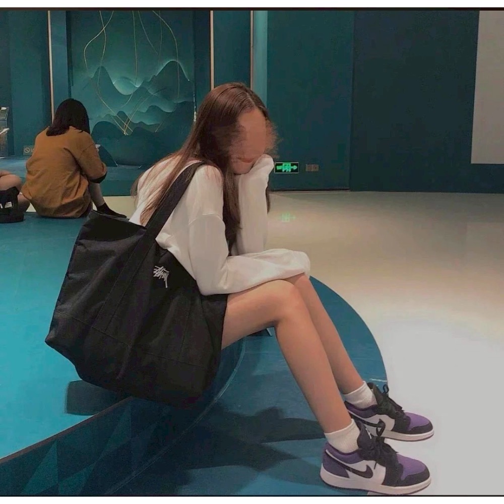 日本雜誌款 stussy 刺繡防水單肩包 ins網紅托特包大容量 男女同款-細節圖3