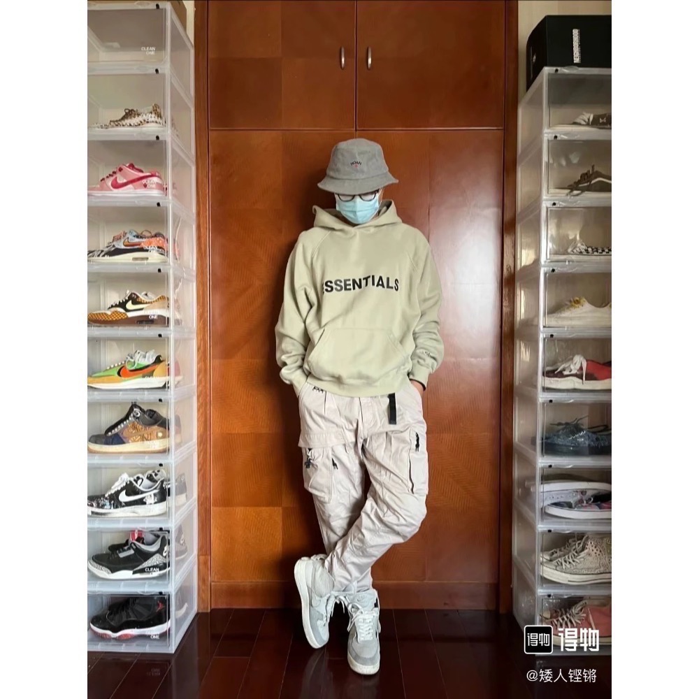 ESSENTIALS胸口硅膠字母連帽衛衣-細節圖6