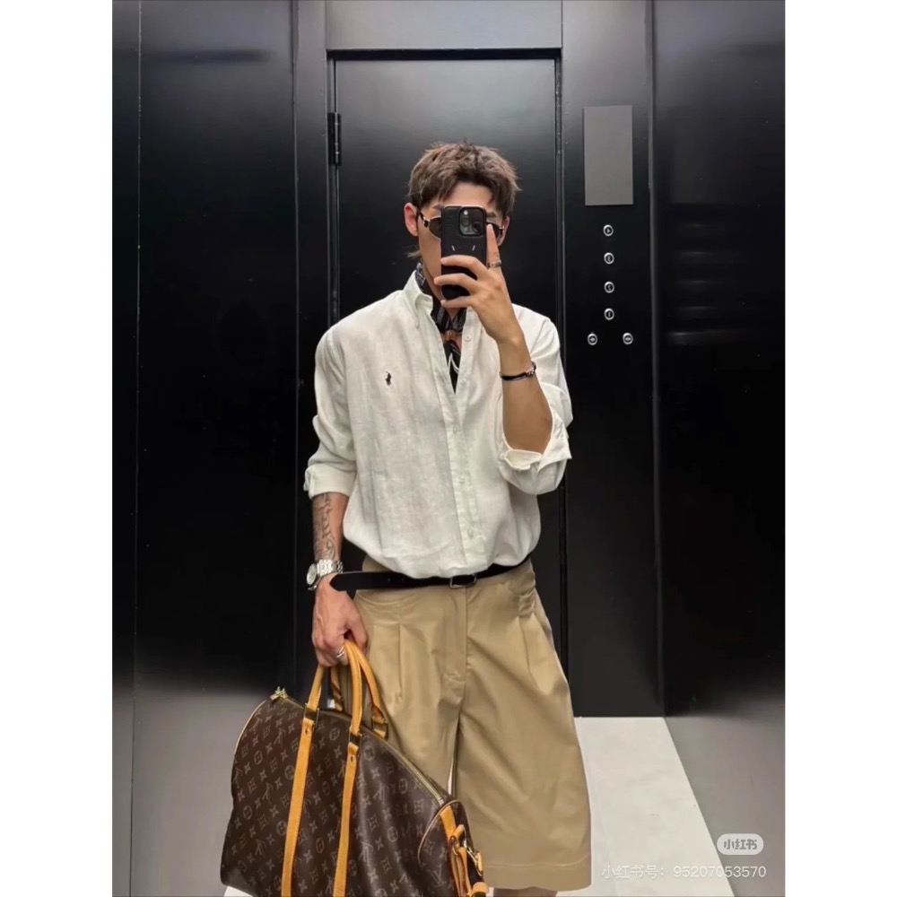 Ralph Lauren 經典棉麻襯衫|四色可選 |男女同款-細節圖4