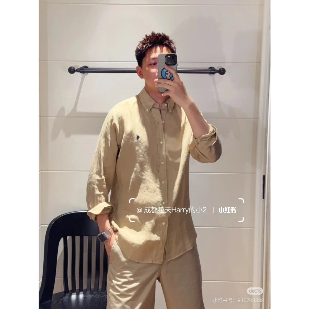 Ralph Lauren 經典棉麻襯衫|四色可選 |男女同款-細節圖8