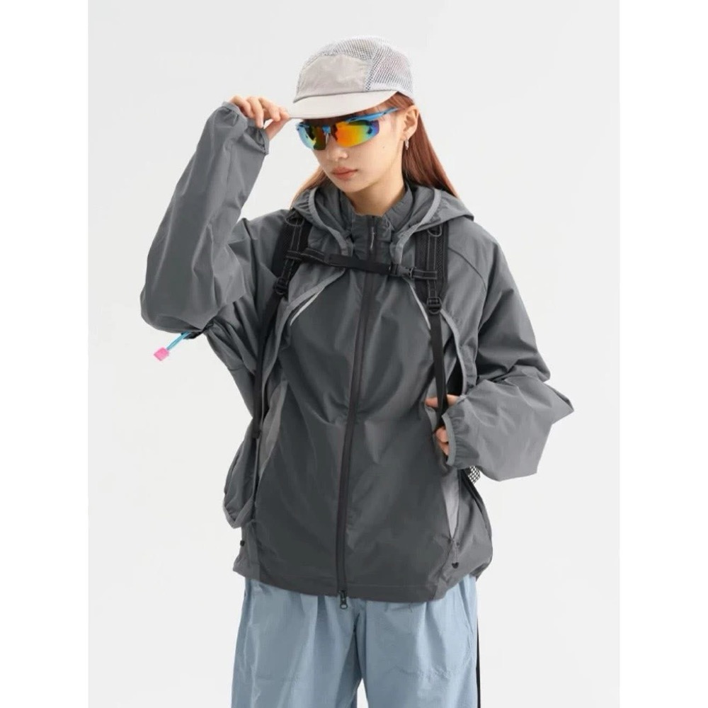 騎行黨狂喜#【一衣兩穿/可拆卸】三合一組合 輕便速乾透氣  山系戶外徒步 馬甲外套 防曬衣騎行服-細節圖4