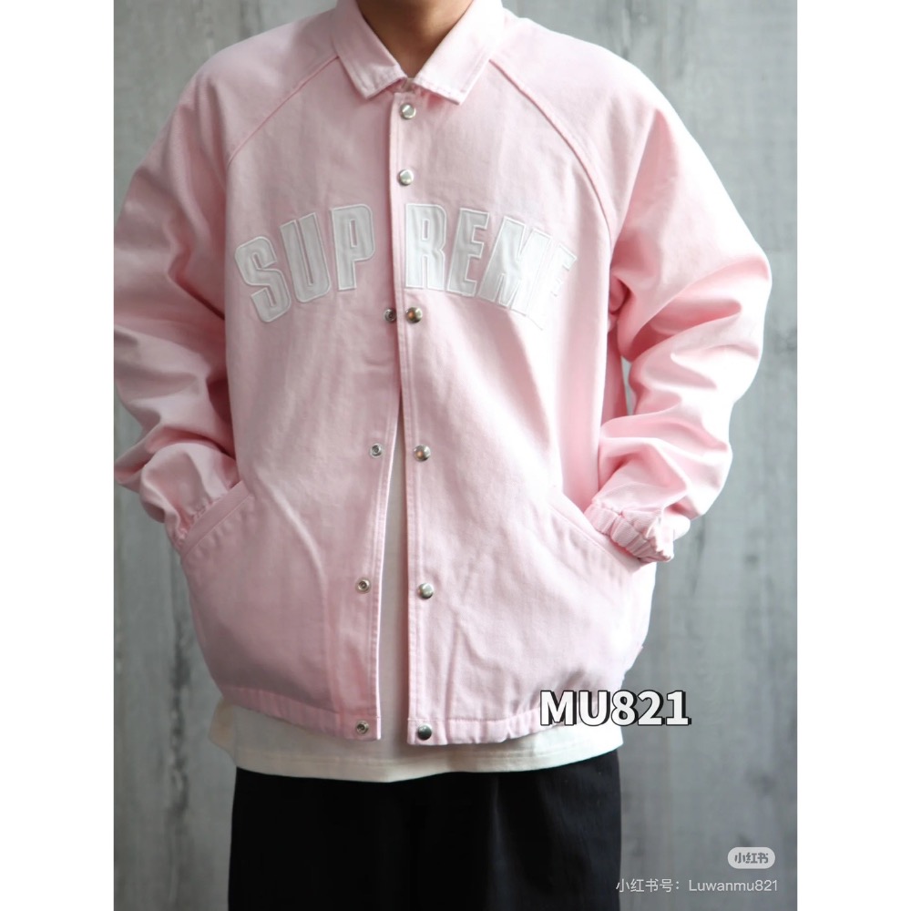 Supreme SS25 WEEK17 Arc Denim Coaches Jacket 徽標美式水洗教練夾克外套 男女-細節圖3