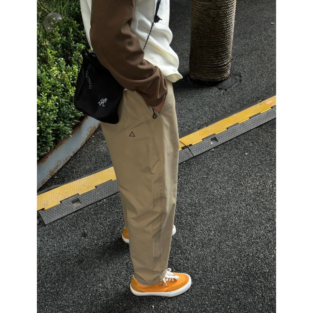 【信我 買它】特價處理＃高品質 戶外通勤 防撕裂格子布 直筒 微錐 休閒褲 機能衝鋒褲 男女同款-細節圖3