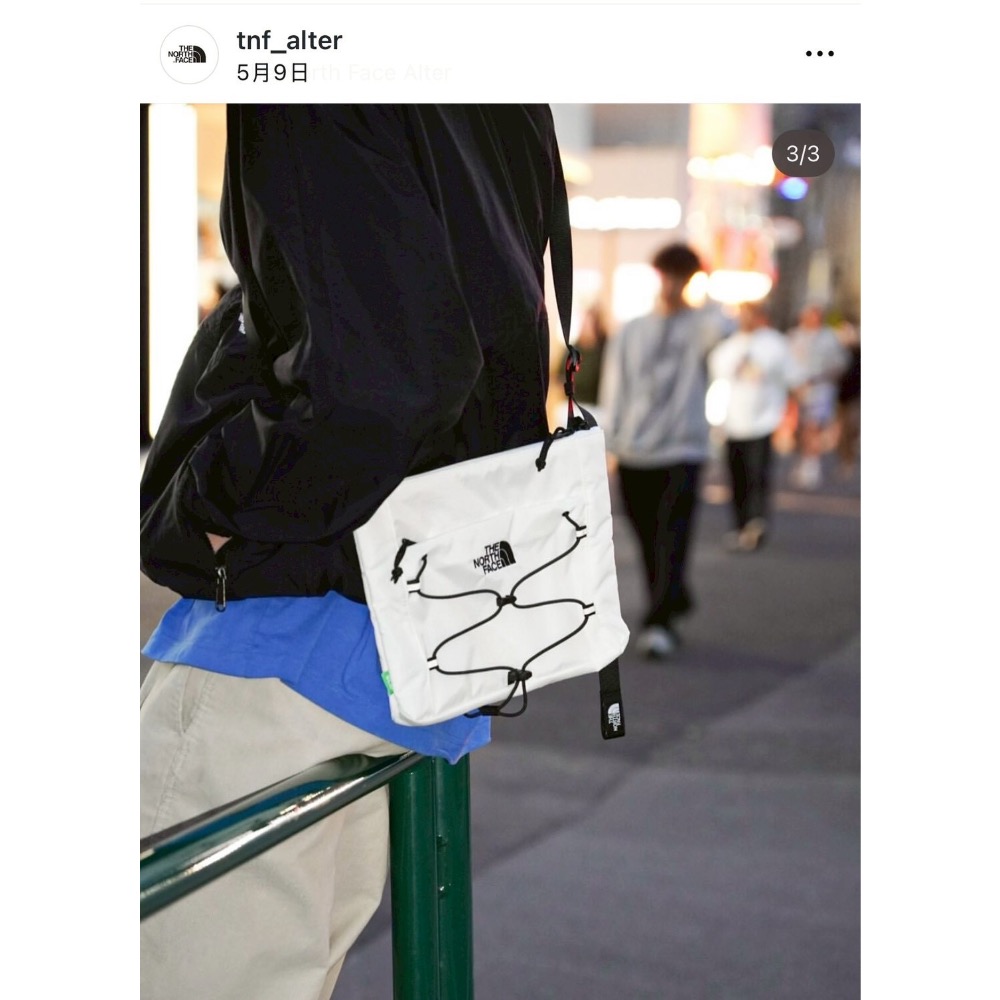 The North Face北臉 韓國 串繩 刺繡 側背包-細節圖5