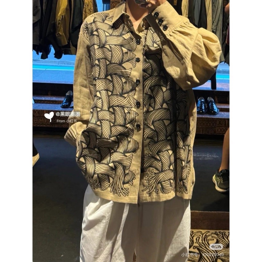 折扣最低給各位 人生必入襯衫+1x3#【東京購物必入 No.1】 Christopher Nemeth 繩結滿印圖案 高-細節圖5