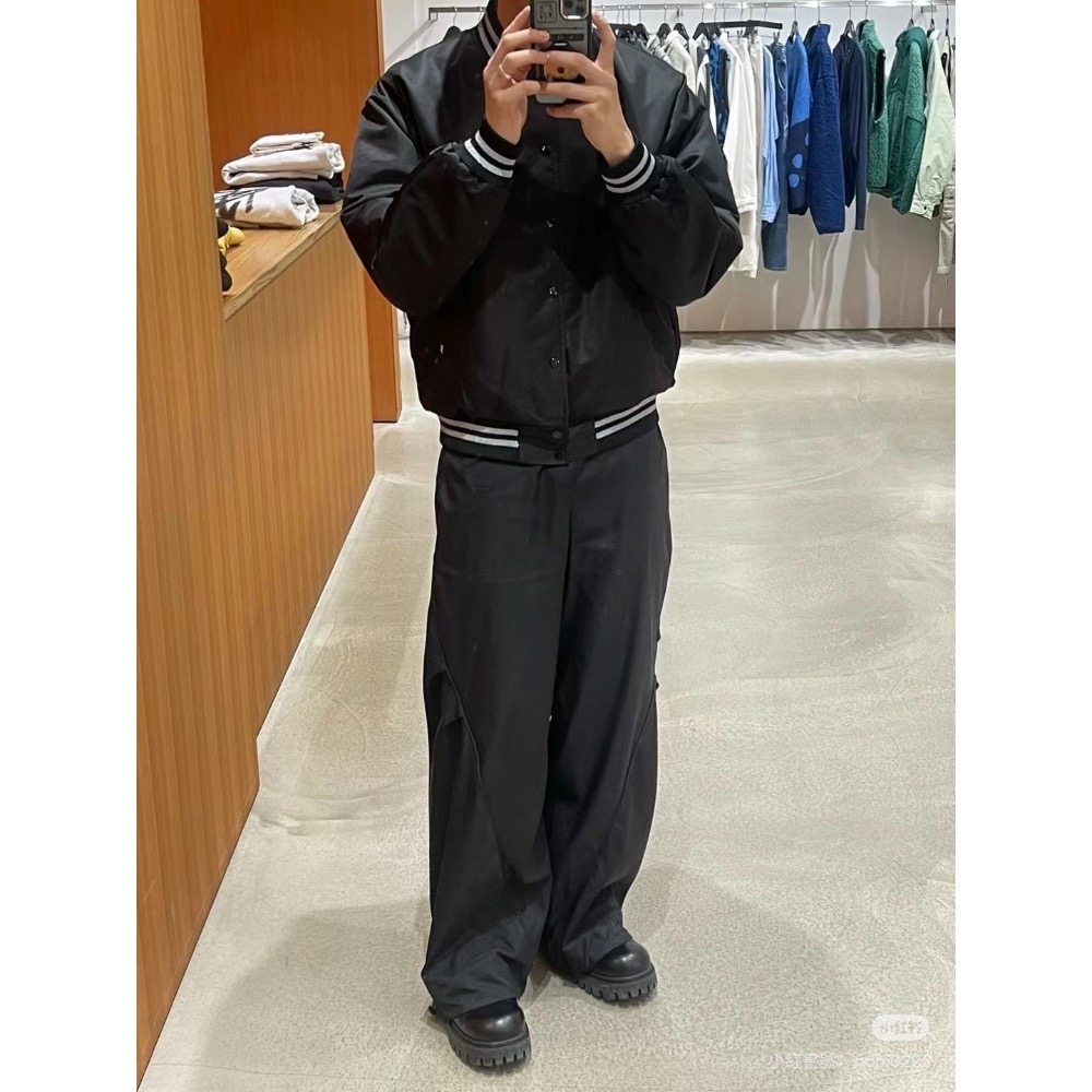 STUSSY  王炸爆款 春秋季新款胸前經典大logo皮標 STADIUM棒球服外套-細節圖5