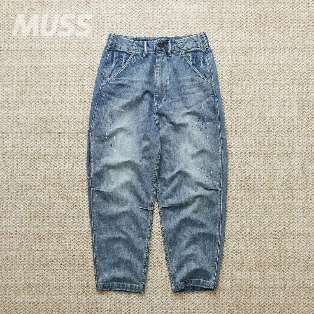 #日系小眾【Tribal Sarrouel】錐形褲型 重磅牛仔褲-細節圖2