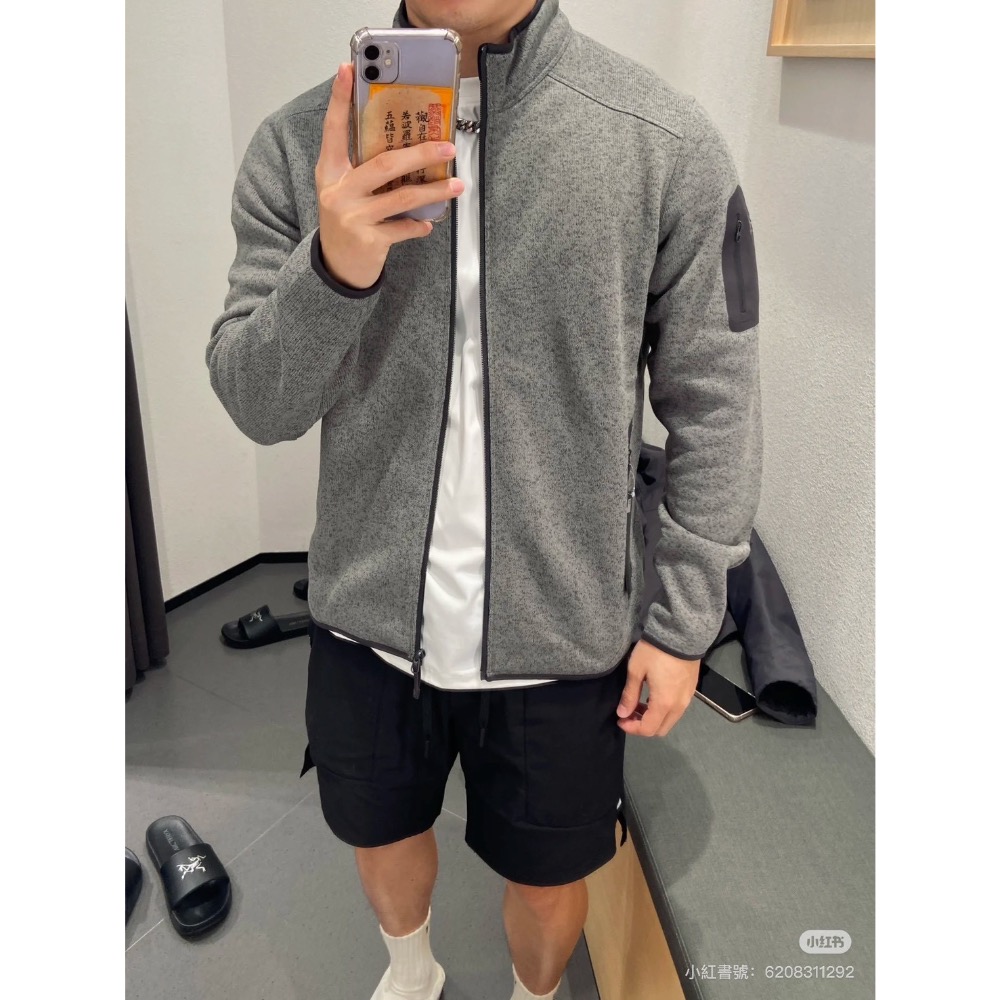 2025   ARC＇TERYX始祖鳥 COVERT CARDIGAN 秋冬男式立領拉鍊輕量抓絨外套-細節圖5
