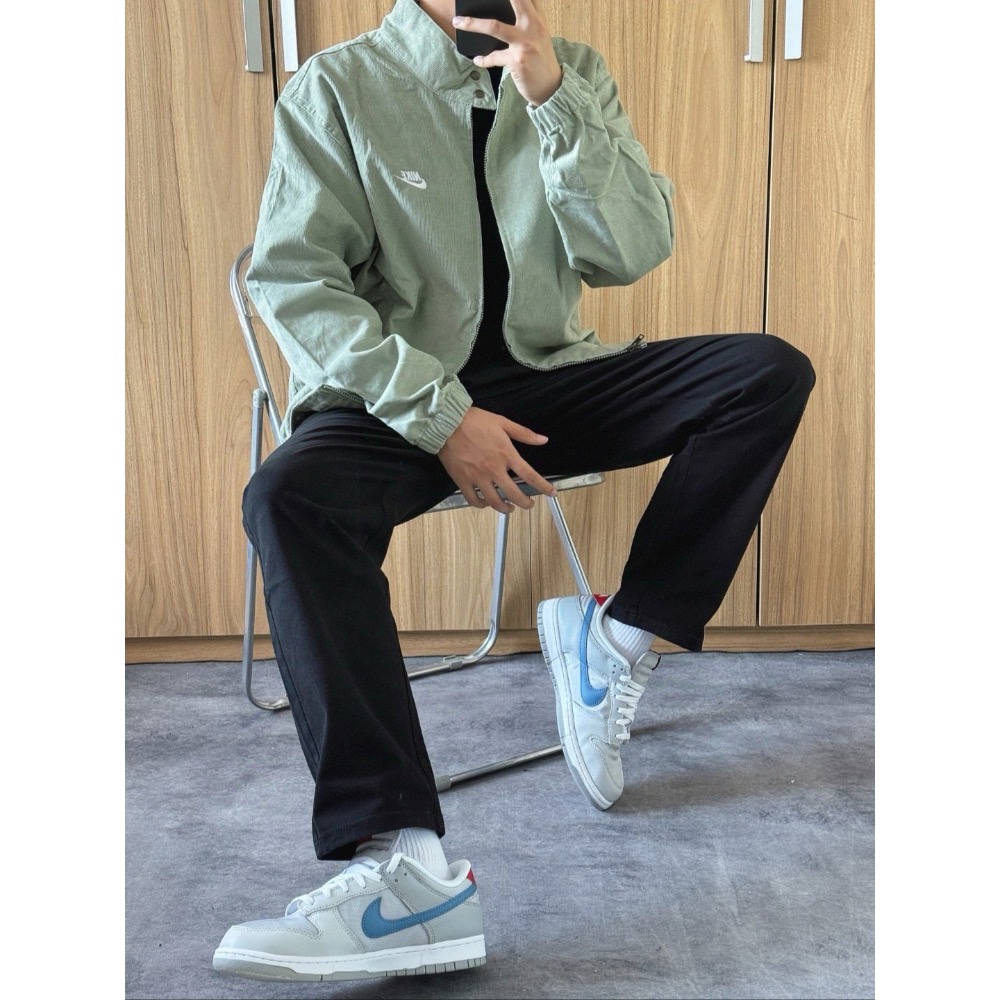 NIKE哈靈頓燈芯絨夾克寬松外套男25春新款復古立領夾克外套-細節圖3